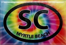 Myrtle Beach South Carolina Tie Dye Fridge Magnet - £5.21 GBP