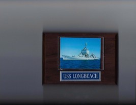 USS LONGBEACH PLAQUE NAVY USA MILITARY NUCLEAR TOMAHAWK CRUISER SHIP - $3.95