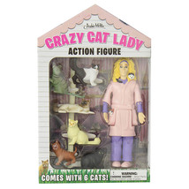 Archie McPhee Crazy Cat Lady Action Figure - £29.98 GBP