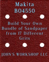 Build Your Own Bundle of Makita BO4550 1/4 Sheet No-Slip Sandpaper - 17 Grits! - $0.99