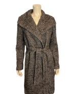 Ann Taylor Black and White Tweed Collared Long Sleeve Lined Belted Coat ... - $873.94 MXN