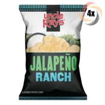 4x Bags Uncle Ray&#39;s Jalapeno Ranch Flavored Potato Chips | 3oz | Fast Sh... - $18.38