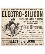 Electro Silicon Silverware Polish 1885 Advertisement Victorian Cleaner A... - $28.01 CAD