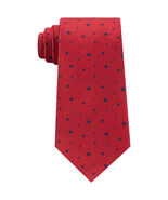 TOMMY HILFIGER Red Navy Blue Americana Star Solid Tail Silk Twill Classi... - $458.41 MXN