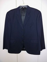 LAUREN/RALPH Lauren Men's Navy Pintripe Suit JACKET-42S-VERY Gently WORN-NICE - $34.00