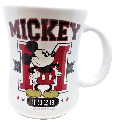 Disney Store Mickey Mouse Mug 1928 University Top of Class White Coffee Tea Cup - $15.38