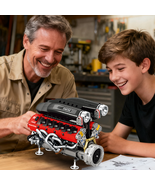 1240 Pcs Visible V12 Internal Combustion Ohc Engine Motor Working Model ... - $152.76 CAD