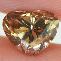 Heart Shape Diamond Fancy Orangy Brown Loose Real 0.94 Carat VS2 GIA Certificate - £1,023.46 GBP