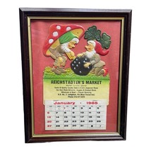 Gnomes And Mushrooms Die-cut Advertising Calendar Reichstadter Meats Lehighton - £15.31 GBP