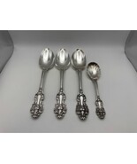 Reed &amp; Barton Silverplate KING FRANCIS 4 Piece Serving Spoon Lot - $1,285.40 MXN