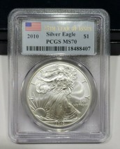 2010 PCGS MS 70 25th Year Of Issue American Eagle Silver Dollar 1 Troy o... - $198.00