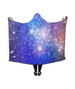 Galaxy Universe Space Stars Hooded Blanket 60&quot; x 50&quot; - $74.70 CAD