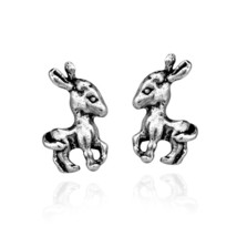 Lovely Baby Donkey .925 Sterling Silver Stud Earrings - $12.86