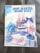 Bow Making Made Easy Instructions Leisure Arts by Patti Sowers Vintage 1... - £10.39 GBP