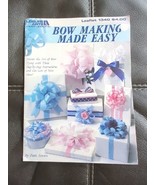 Bow Making Made Easy Instructions Leisure Arts by Patti Sowers Vintage 1... - £10.45 GBP