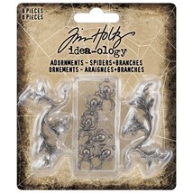 Tim Holtz Idea-Ology Adornments - Spiders + Branches-Halloween TH94342 - £13.71 GBP