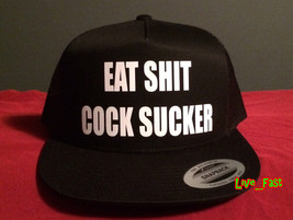 EAT SHT CKSUCKER TRUCKER HAT motorcycle biker hat - £16.01 GBP