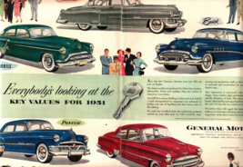 1951 2 PAGE ORIG VINTAGE GENERAL MOTORS GM CAR MAGAZINE AD CHEVROLET CAD... - £17.77 GBP