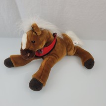 Wells Fargo Dandy Brown Horse White Mane Plush Palomino Legendary Pony Toy 13&quot; - £27.23 GBP