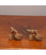 Pre-Owned Vintage Swank Gold Stone Link Knot Cuff Links - £13.23 GBP