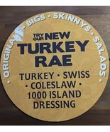 Potbelly Sandwich Works New Turkey Rae Hanging Menu Attachment Sign 9&quot; - $74.25