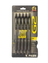 Pilot G2 Retractable Gel Ink Rolling Ball 0.7mm Pen Set 5-Pen Set Black, #31078 - £5.58 GBP