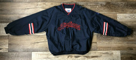 Cleveland Indians Pro Player Pullover Jacket Blue Red Script Size XL - $89.09