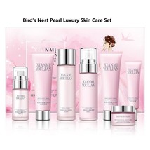 Skin Care Set 7PCS Bird’s Nest Pearl Luxury With Box Women Face Cleanser Tonic - $215.99