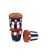 Twelve (12) Classic Americana ~ Terra Cotta ~ Hand Painted ~ Napkin Rings - $30.69 CAD