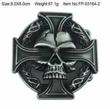 New Men’s Skull &amp; Cross Fashion Belt Buckle - £9.34 GBP