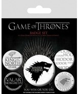 GAME OF THRONES Official Pin Backed Badge Pack WINTER IS COMING - £5.89 GBP