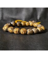 Antique BUDDHA PEARLS Gold Leaf Wrist Mala Bracelet, Consecrated, Heaven... - $590.00