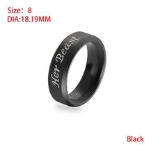 New Party Punk Vintage Couple Rings Stainless Steel HIS BEAUTY and HER B... - £6.65 GBP+