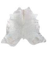 Solid White Cowhide Rug Size: 8x7.2 feet Y-070 - $9,031.57 MXN