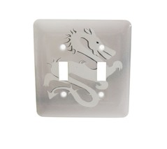 3d Rose White Dragon Toggle Switch 5 Inches x 5 Inches - $8.90