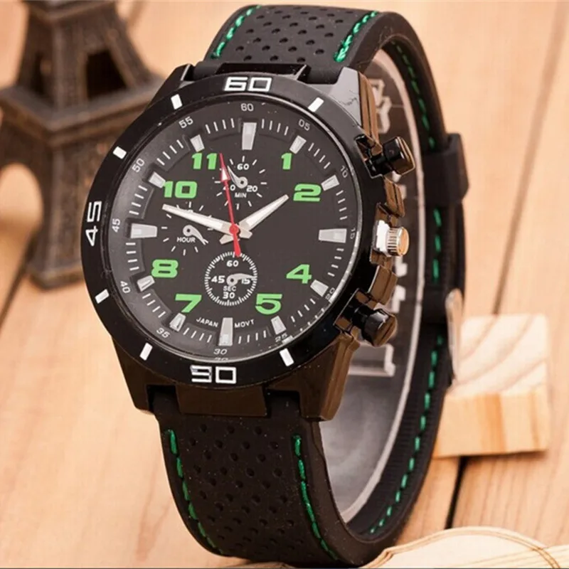 Brand Date Quartz Men Watches Luxury Male Clock Chronograph Silica Gel S... - £11.38 GBP