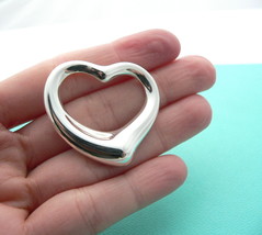 Tiffany &amp; Co Peretti Heart Pendant Silver Large 1.4 In Open Charm Love G... - $328.00