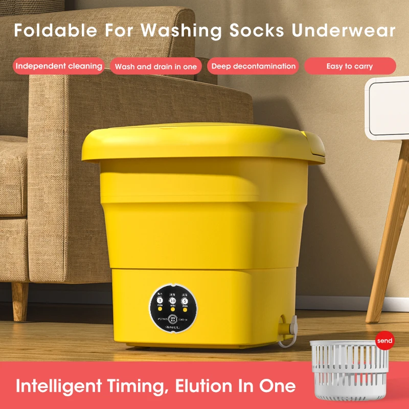 Folding Washing Machine Portable Mini Cleaning Machine Socks Underwear P... - $139.97+