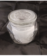 Embossed VMC Glass Preserve Jar Octagon Shape 0.5L France Lid Fruit Coll... - $12.97