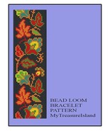 Bead Loom Vintage Floral Border 7 Multi-Color Bracelet Patterns PDF BP_105 - $93.60 MXN