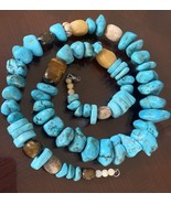 Large Bead Turquoise, Citrine, Jasper &amp; Tiger&#39;s Eye Necklace 28” 317Grams - €426,40 EUR