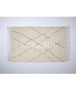 KENZADI Authentic Handmade Moroccan Rug, 3 x 6 feet Beni Ourain Rug, 100... - $680.51 CAD