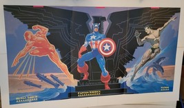 Captain America Namor Sub-Mariner Human Torch Poster Jim Steranko Invaders MCU - £31.44 GBP