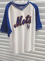 New York Mets Stitched Jersey Men&#39;s Size XL Embroidery White Stripe Blue... - £58.57 GBP