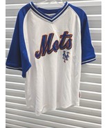New York Mets Stitched Jersey Men&#39;s Size XL Embroidery White Stripe Blue... - £58.92 GBP