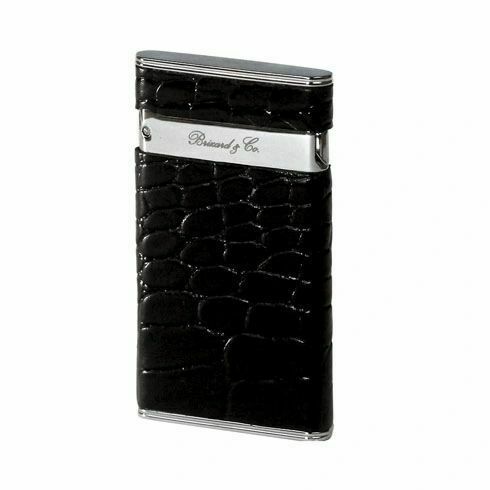 Brizard and Co. - The &quot;Sottile&quot; Lighter - Croco Pattern Black - $175.00