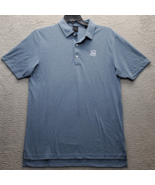 Dunning Jee Golf Polo Shirt Mens M Blue Performance High Low Slit Collar... - $548.01 MXN