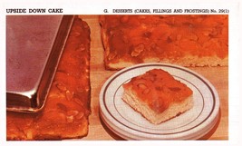 Vintage 1950 Upside Down Cake Recipe Print Cover 5x8 Crafts Food Decor - £7.83 GBP