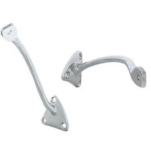 55-59 Chevy Truck LH RH Outside Rear View Door Mirror Chrome Mounting Bracket Pr - $52.14