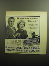 1958 American Express Travelers Cheques Ad - George Burns and Gracie Allen - £14.48 GBP